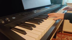 Eleven years old tries to play Wind of change on Roland FP-E50