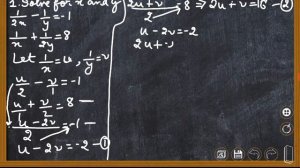 1/2x-1/y= -1 and 1/x + 1/2y =8,  solve for x and y II Class 10 elimination method