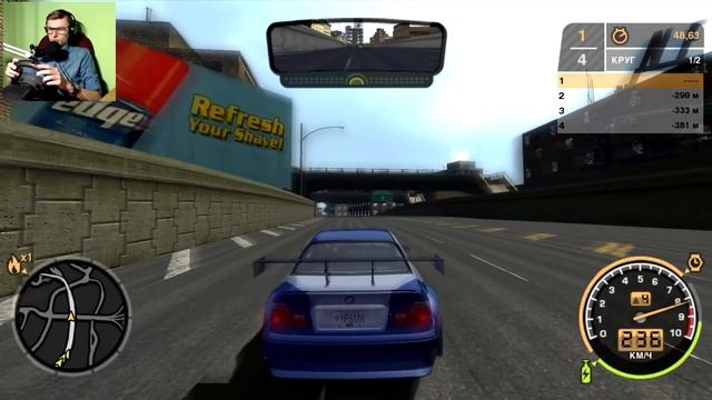 ПРОХОДИМ ЛЕГЕНДАРНУЮ ИГРУ НА РУЛЕ!!! ПРОХОЖДЕНИЕ NEED FOR SPEED: MOST WANTED #1 смотреть онлайн