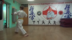 Тайкиоку соно сан. Кихон 8 кю Киокусинкай каратэ