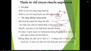 THUỐC ĐIỀU TRỊ TĂNG HUYẾT ÁP + THUỐC LỢI NIỆU | DƯỢC LÝ (PHẦN 2)