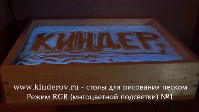 RGB (многоцветная) подсветка планшета для рисования песком (Режим 1) смотреть онлайн