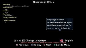 UNUSED Script Oracle (ALL DIALOGUE) [I-Ninja]