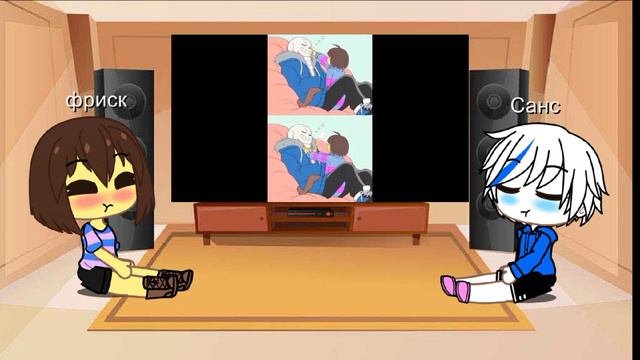❤реакция на//андертейл комикс Франс🤍💙🦴💕