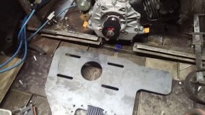 Казанка водомет установка мотора 20 ЛС на плиту  и примерка