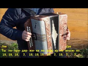 Дорожная (Эй, ямщик, поворачивай к черту!). Разбор на гармони