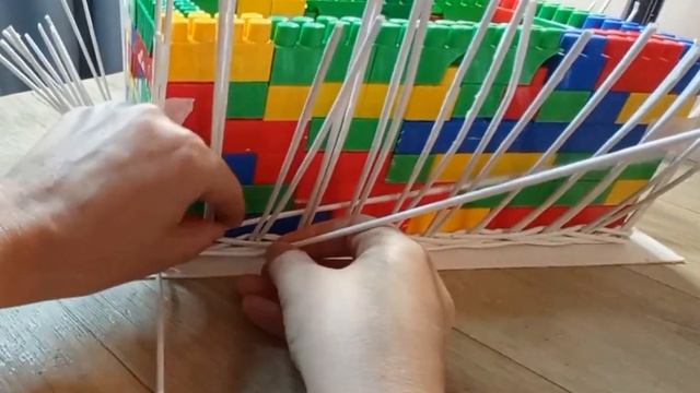 МК. Белоснежная прямоугольная коробка из бумажной лозы. #ольгасержантова