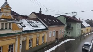 Snowing at Poysdorf Austria