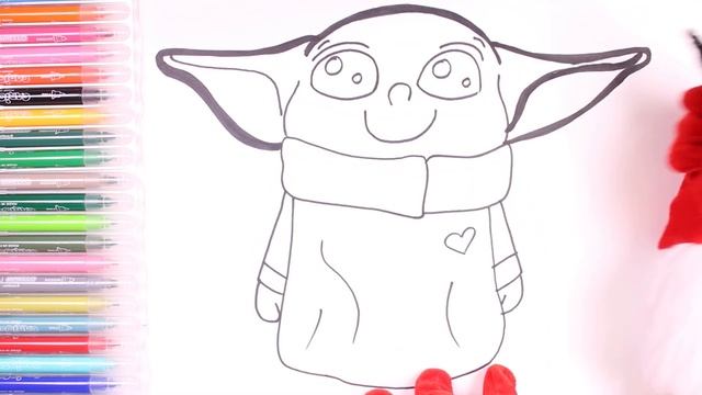 Dibuja y Colorea a Baby Yoda ?? Vídeos para niños смотреть онлайн