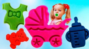 Learn colors with SCENTOS dough Kids toys for fun learning Videos for children with Roma and Diana