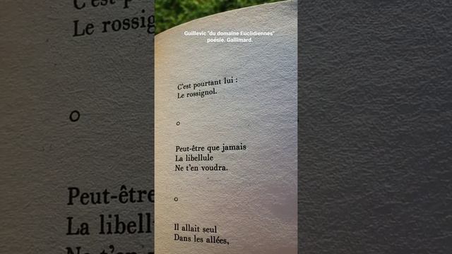 Guillevic "du domaine Euclidiennes" poésie. Gallimard. lu par Renaud Allirand (5)