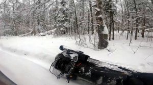 Тайга Патруль 800swt  Объезжал зверя , свалился в колею.