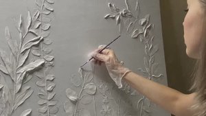 Ботанический барельеф как я делала картины на заказ