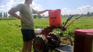 ?Убийца колорадского жука l Ранцевый аккумуляторный опрыскиватель 16л./Colorado potato beetle kille