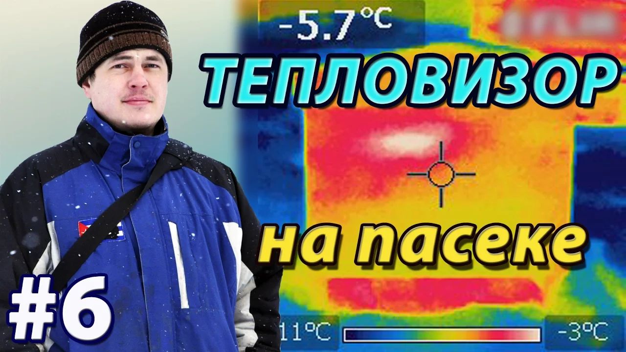 Проверка зимовки пчёл при помощи тепловизора. Тепловизор и температура зимовки пчёл.
