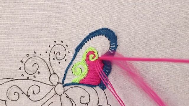 Handy colorful butterfly embroidery design - hand embroidery unique projects - learn embroidery
