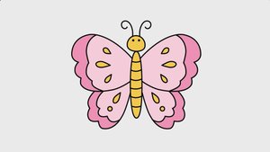 Как нарисовать бабочку | Простые рисунки | Coloring Kids