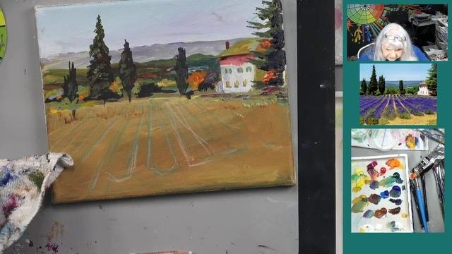 How to Paint a Lavender Field in France in Acrylics  Keeping it Simple but Spectacular