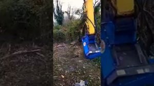 TFMQ160 Мульчер лесной измельчитель OSMA на экскаваторе Komatsu PC180