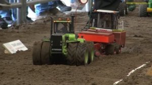 Радиоуправляемый трактор и тягач в работе