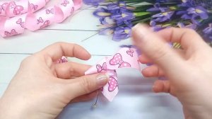 DIY Легкие детские бантики из репсовой ленты