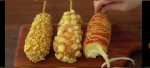 Рецепт Cheese Corn Dog Хот-Дог:: знаменитая корейская уличная еда