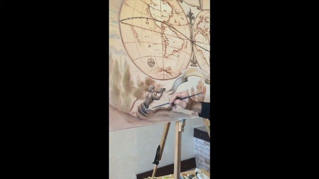 Живопись маслом Античная карта смотреть онлайн