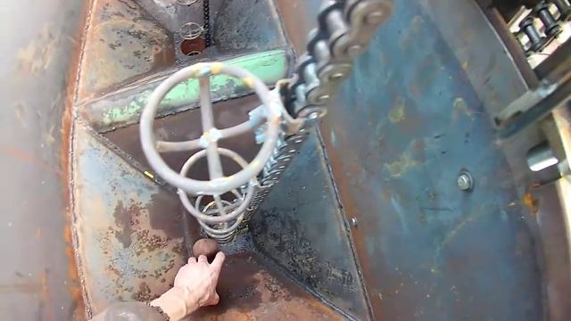 Картофелесажалка. Работа транспортера.