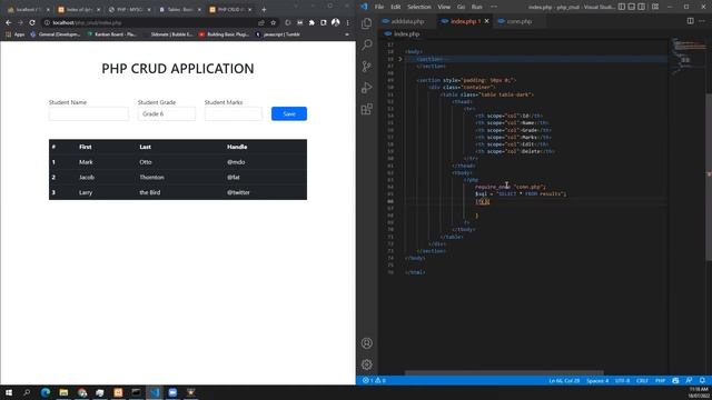 PHP CRUD Operations with MySQL | PHP , MySQL Tutorial 2022