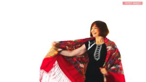 Русская плясовая Павловопосадский платок "Подкова" художник  Степан Постигов