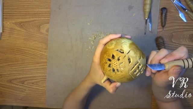 Светильник из декоративной тыквы смотреть онлайн