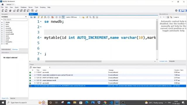 Incorrect table definition; there can be only one auto column and it must be defined as a key SOLVE смотреть онлайн