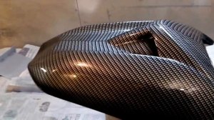 Аквапринт. И ещё один элемент с мотоцикла BMW K1300R в карбон.