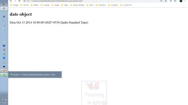 Date Object and Methods  JavaScript Training Video  Telugu 36 I JavaScript Tutorials I Classes
