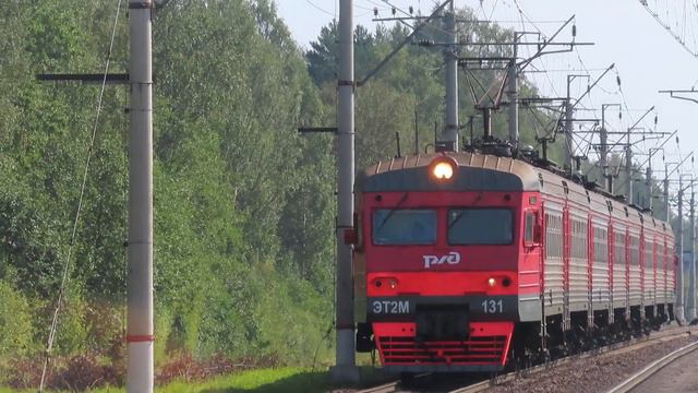 Электропоезд ЭТ2М-131 платформа 45 км 17.08.2021 | ET2M-131 Train Platform 45 Km