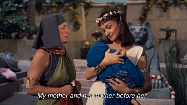 Pharaoh's daughter adopts the baby as her own child - The Ten Commandments 1956 смотреть онлайн