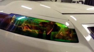 Тонирование фар пленкой хамелеон, хамелеон на фары