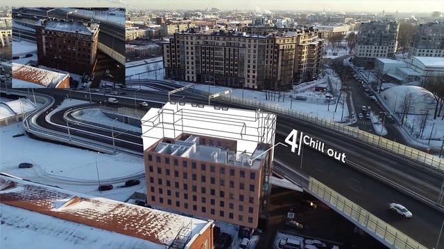 Велоотель. Реконструкция дома, которого касается мост Бетанкура, Санкт-Петербург.