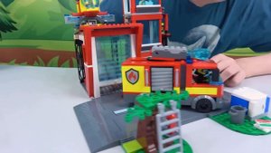 Пожарная часть LEGO 60320 с пожарной машиной и вертолётом. Новинки ЛЕГО 2022 и Даник