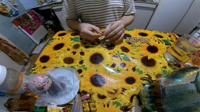 Колупаю тыквенные семечки на кухне на скорость 20.04.2020, 4k смотреть онлайн