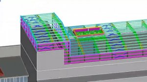Конструкция кровли промышленного здания (Roof structure of an industrial building)