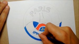 COMMENT DESSINER PSG - PARIS SAINT GERMAIN - DRAWING LOGO OF THE PSG