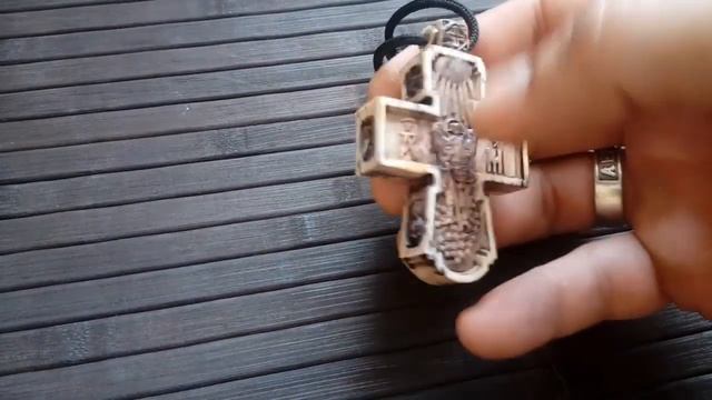 Нательный резной крест из бивня мамонта  Обзор#76
