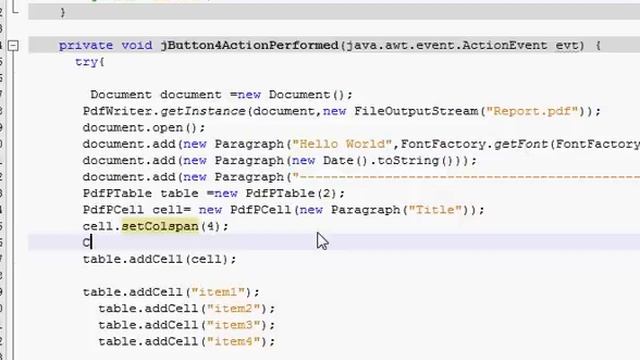Java prog#78. Reports : Itext :Add title to Table,change cell colour ,text alignment смотреть онлайн