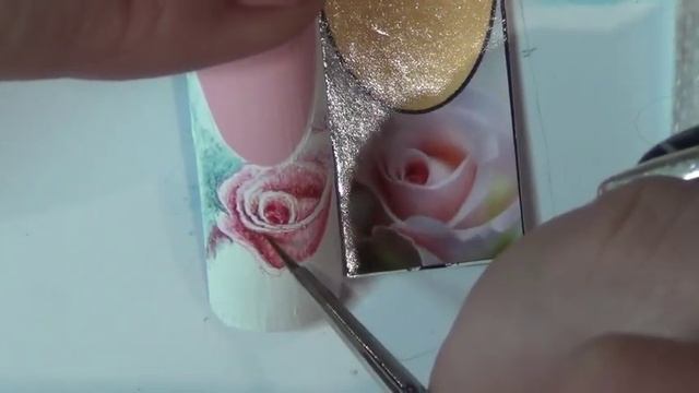Реалистичная роза на ногтях/рисуем розу на ногтях/дизайн на ногтях/дизайн ногтей/Nail art painting смотреть онлайн