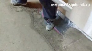 Полусухая стяжка теплого водяного пола в доме из сип панелей