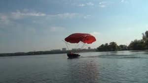 Испытания матрасопарашюта «Ковёр-самолёт», вариант-2. Летающий матрас.