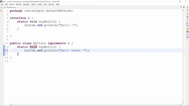 Static Method In Interface Java 8 ( Main Method Inside Interface )
