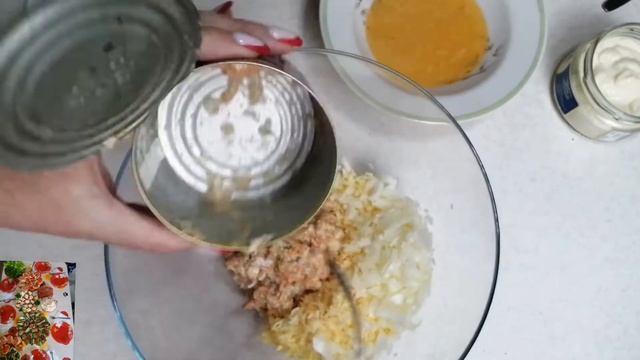 Тарталетки с форелью, запечённые в духовке
