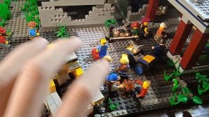 Lego САМОДЕЛКА .Зомби Апокалисис  база выжевших